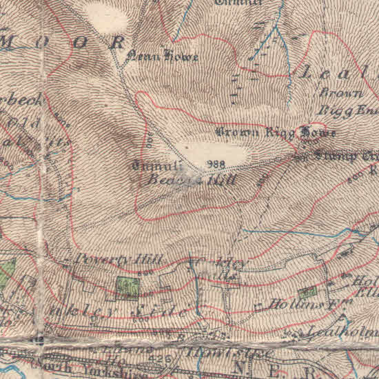 Map of Danby Beacon in 1914