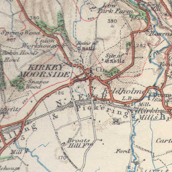 Map of Kirkbymoorside in 1914 