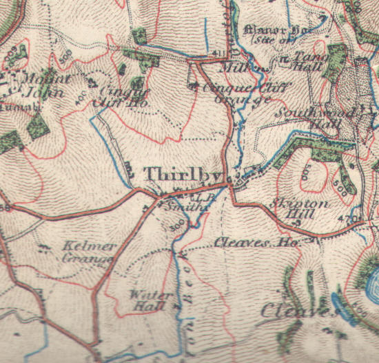 Map of Thirlby in 1914. 