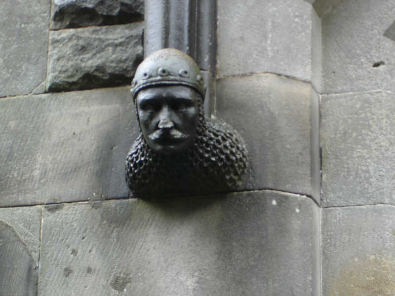 Carved head of Knight, Kildale