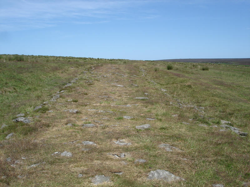 A view along the Wheeldale Roman Road, probably the foundations of a Roman road