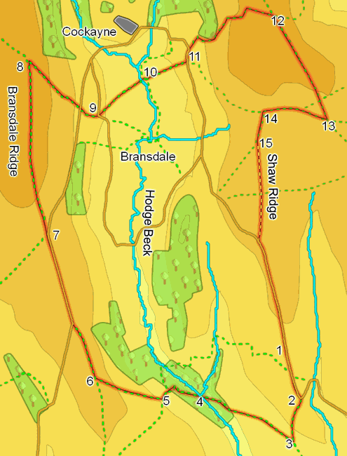 Map for Bransdale Walk