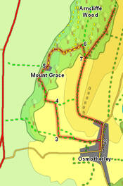 Link to map for Mount Grace from Osmotherley