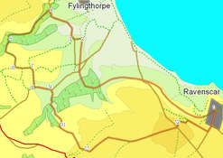 Map for walk north from Ravenscar