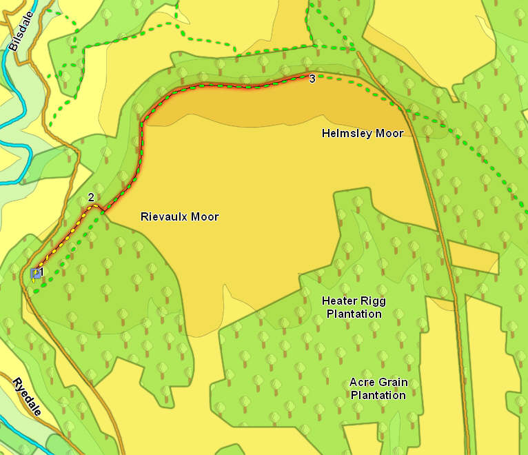 Map for SE 5689/01 Rievaulx and Helmsley Moors